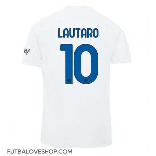 Dres Inter Milan Lautaro Martinez #10 Preč 2023-24 Krátky Rukáv